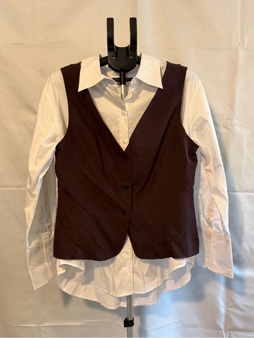 H&M Button-Down Shirt in Deep Plum